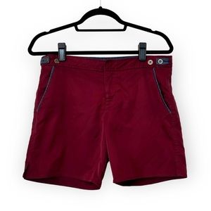 Parke & Ronan Burgundy 6” Catalonia Solid Stretch Swim Short Size 30